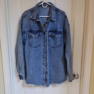Denim Button-Up Shirt